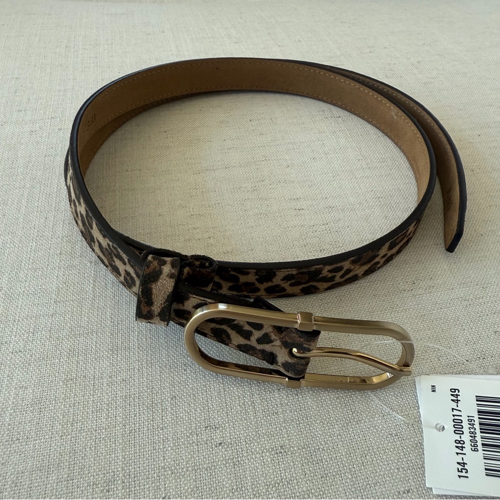 NWT animal print oval buckle belt womens Abercrombie
